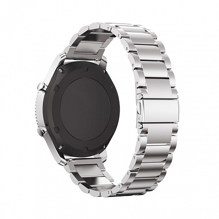 Ремешок-браслет для Samsung Galaxy Watch 42 мм, Active, Active 2 40 мм и 44 мм металлический Nova Metal серебристый