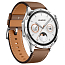 Умные часы Huawei Watch GT 4 46 мм с коричневым кожаным ремешком серые