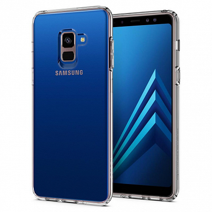 Чехол для Samsung Galaxy A8 (2018) гелевый ультратонкий Spigen SGP Liquid Crystal прозрачный