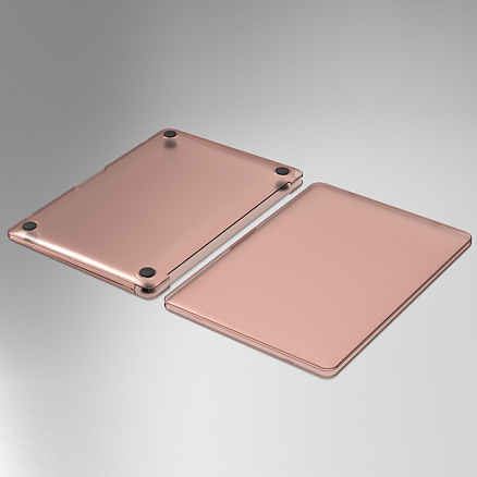 Чехол для Apple MacBook Air 13 (2018-2019) A1932, (2020) А2179 ультратонкий 0,8 мм WiWU матовый розовый