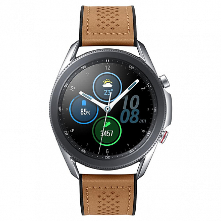 Ремешок-браслет для Samsung Galaxy Watch Samsung Watch 3 45 мм кожаный Spigen Retro Fit коричневый