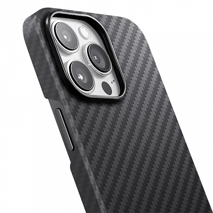 Чехол для iPhone 13 Pro кевларовый тонкий Pitaka MagEZ черно-серый