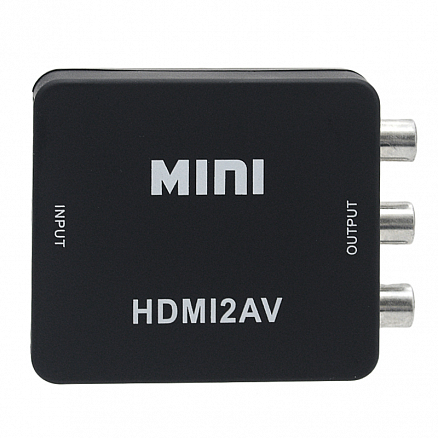 Переходник (преобразователь) HDMI - 3RCA (папа - мама) с питанием от USB порта