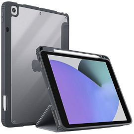 Чехол для iPad 10.2 2020, 2021 гибридный - книжка UNIQ Moven серый
