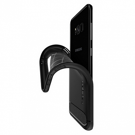 Чехол для Samsung Galaxy S8 G950F гелевый Spigen SGP Rugged Armor черный