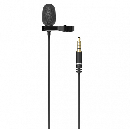 Микрофон петличный Ritmix RCM-110 в разъем 3,5 мм черный