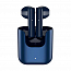 Наушники TWS беспроводные Bluetooth QCY T12S вкладыши с микрофоном синие