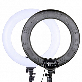 Кольцевая лампа профессиональная диаметром 46 см со штативом, пультом ДУ RL-480L черная + сумка