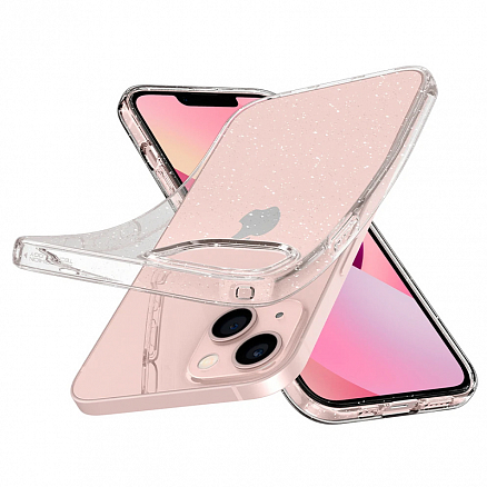 Чехол для iPhone 13 гелевый с блестками Spigen SGP Liquid Crystal Glitter прозрачный