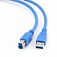 Кабель USB 3.0 - USB B для подключения принтера или сканера длина 1,8 м Cablexpert синий