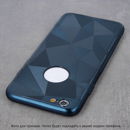 Чехол для Samsung Galaxy A70 гелевый GreenGo Geometric Shine синий