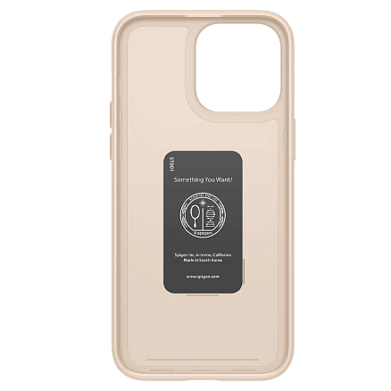 Чехол для iPhone 14 Pro Max пластиковый Spigen Thin Fit бежевый