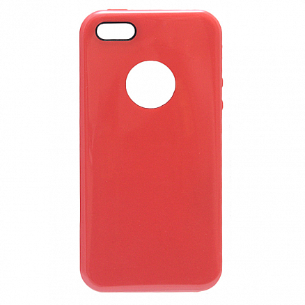 Чехол для iPhone 5, 5S, SE силиконовый красный