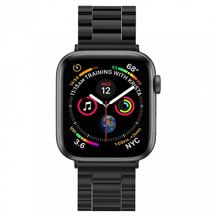 Ремешок-браслет для Apple Watch 44 мм металлический Spigen SGP Modern Fit черный