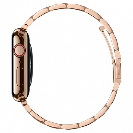 Ремешок-браслет для Apple Watch 38 и 40 мм металлический Spigen SGP Modern Fit розовое золото