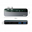 Хаб (разветвитель) Dual Type-C - HDMI 4K, 2 х USB 3.0, Type-C 15W, Type-C PD 60W для MacBook Pro Baseus Transparent серый