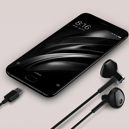 Наушники Xiaomi Mi Dual Driver Earphones в разъем Type-C вкладыши с микрофоном и пультом черные
