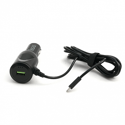 Зарядное устройство автомобильное с USB входом 2А и кабелем Lightning 1,5 м ISA VC1-I5 черное 