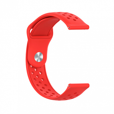 Ремешок-браслет для Samsung Galaxy Watch 42 мм, Active, Active 2 40 мм и 44 мм силиконовый Nova New Nike красный