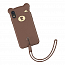Чехол для iPhone XR силиконовый Baseus Bear коричневый 