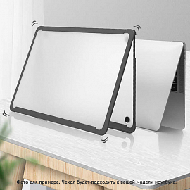 Чехол для Apple MacBook Pro 13 Touch Bar A1706, A1989, A2159, A2251, A2289, A2338, Pro 13 A1708 гибридный WiWU iShield TPU Frame прозрачно-серый