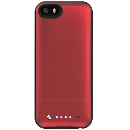 Чехол-аккумулятор с памятью 32GB для iPhone 5, 5S, SE Mophie Space Pack 1700mAh красно-черный