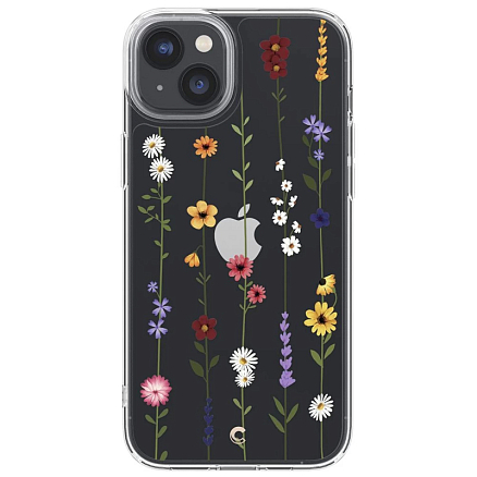 Чехол для iPhone 14 Plus гелевый Spigen Cyrill Cecile Flower Garden прозрачный