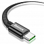 Кабель Type-C - USB 2.0 для зарядки 1 м 5А плетеный Baseus Double (быстрая зарядка VOOC, QC 3.0) черный
