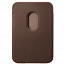 Кожаный карман для карточки на телефон Spigen Valentinus MagSafe коричневый