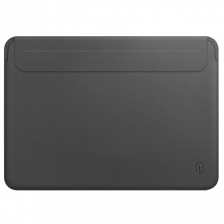 Чехол для Apple MacBook Pro 13 A1708, A1989, A1706, A1502, A1425, A1278, A2159, A2251, A2289 кожаный футляр WiWU Skin Pro II темно-серый