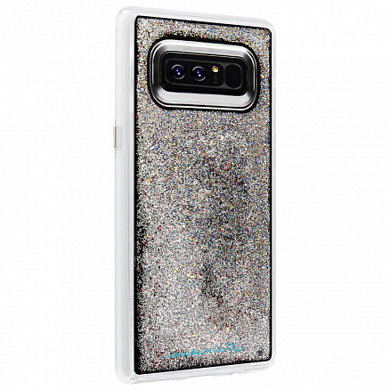 Чехол для Samsung Galaxy Note 8 гибридный с блестками Case-mate (США) Tough Naked Waterfall прозрачно-серебристый