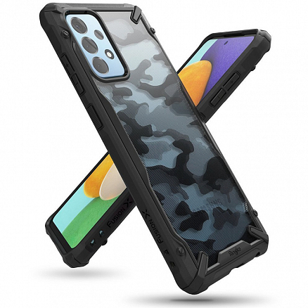 Чехол для Samsung Galaxy A52 гибридный Ringke Fusion X Design Camo черный