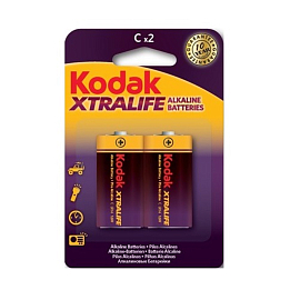 Батарейка LR14 Alkaline (бочка маленькая C) Kodak Xtralife упаковка 2 шт.