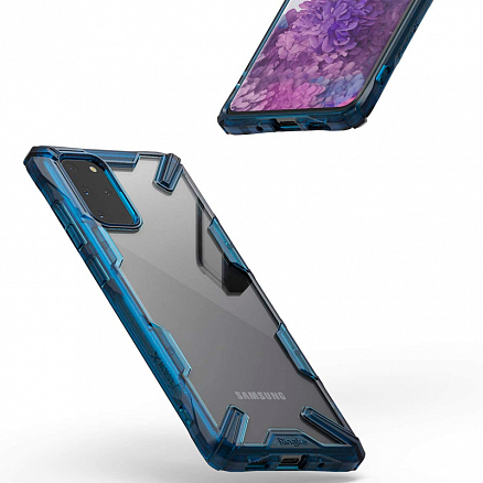 Чехол для Samsung Galaxy S20+ гибридный Ringke Fusion X синий