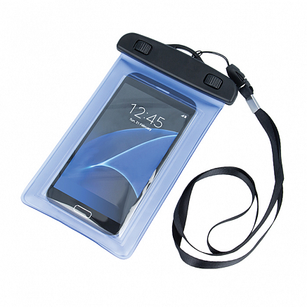 Водонепроницаемый чехол для телефона 4.5-5 дюйма GreenGo размер 10х16,2 см голубой