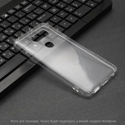 Чехол для LG G6 Dual SIM гелевый с загибом на экран Costa Line прозрачный