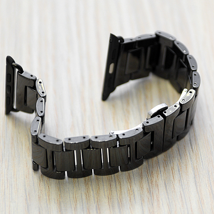 Ремешок-браслет для Apple Watch 42 и 44 мм керамический Nova Segment черный