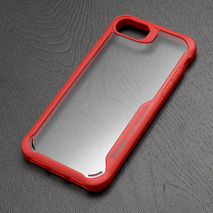 Чехол для iPhone 7, 8 гибридный iPaky Survival прозрачно-красный