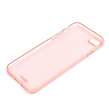 Чехол для iPhone 7 Plus, 8 Plus ультратонкий гелевый Remax Crystal прозрачный розовое золото