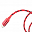 Кабель USB - Lightning для зарядки iPhone 1 м 2.4А MFi плетеный Ugreen US247 красный