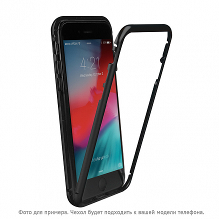 Чехол для iPhone 7 Plus, 8 Plus магнитный GreenGo Magnetic прозрачно-черный