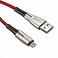 Кабель USB - MicroUSB для зарядки 2 м 4А плетеный Baseus Waterdrop (быстрая зарядка) красный