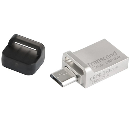 Флешка Transcend JetFlash 880 32Gb два разъема USB OTG и MicroUSB