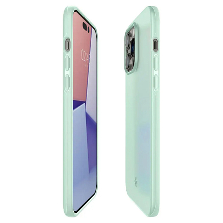 Чехол для iPhone 14 Pro пластиковый Spigen Thin Fit мятный