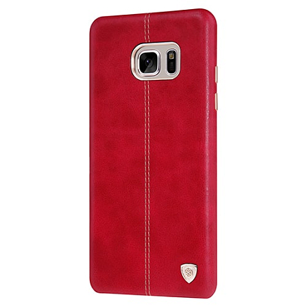 Чехол для Samsung Galaxy Note 7 кожаный на заднюю крышку Nillkin Englon красный