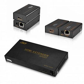 Удлинитель HDMI (HDMI Extender) до 60 метров по витой паре c разветвителем на 4 порта EKL HE104