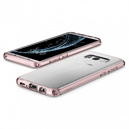 Чехол для Samsung Galaxy S8 G950F гибридный Spigen SGP Ultra Hybrid прозрачно-розовый