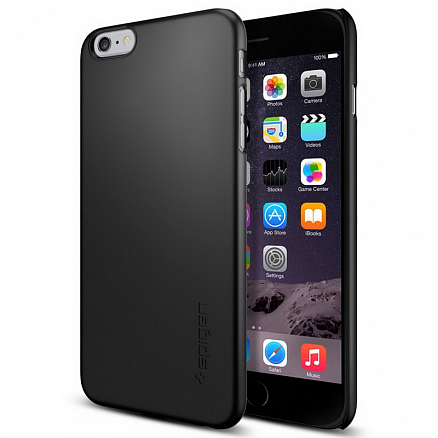 Чехол для iPhone 6 Plus, 6S Plus пластиковый тонкий Spigen SGP Thin Fit черный