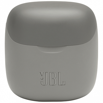 Наушники беспроводные Bluetooth JBL T220 TWS вкладыши с микрофоном серые
