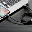 Кабель USB - Lightning для зарядки iPhone 2 м 1.5А плетеный Baseus Cafule SE черно-серый